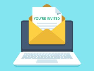 Automated email with invitation to event.