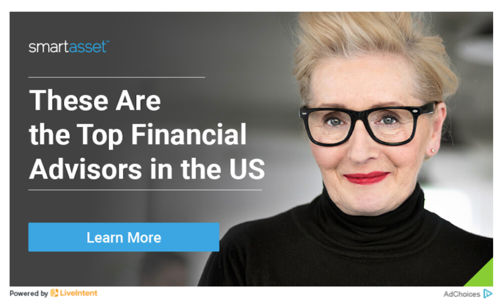 A screenshot of an actual email ad for a financial advisor.